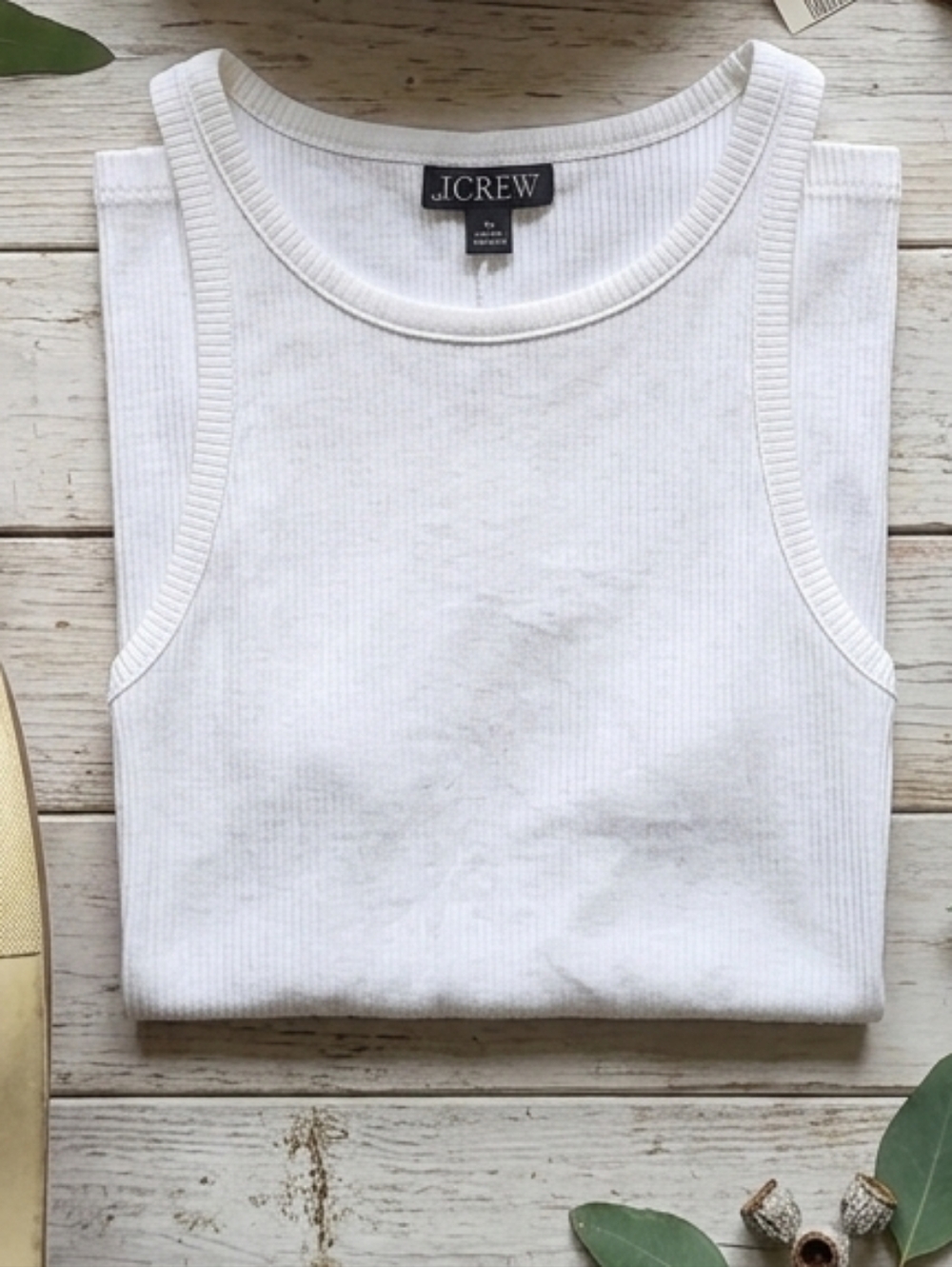 J. Crew White Ribbed Tank - Picture 2 of 6